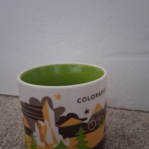 Green and White Colorado Ceramic Mug